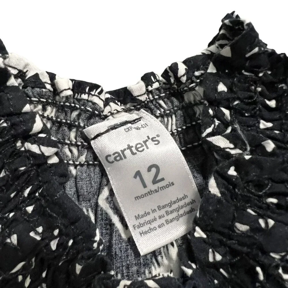 Carter's 12m Black & White Tunic Top